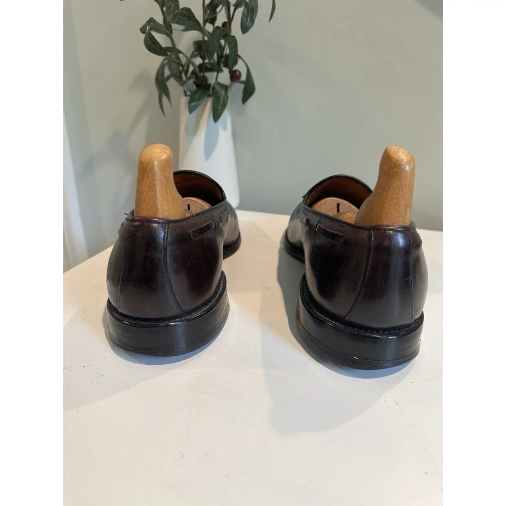 VTG Allen Edmonds Men's Burgundy Leather Tassel Loafers Dress Shoes Size 8.5 D